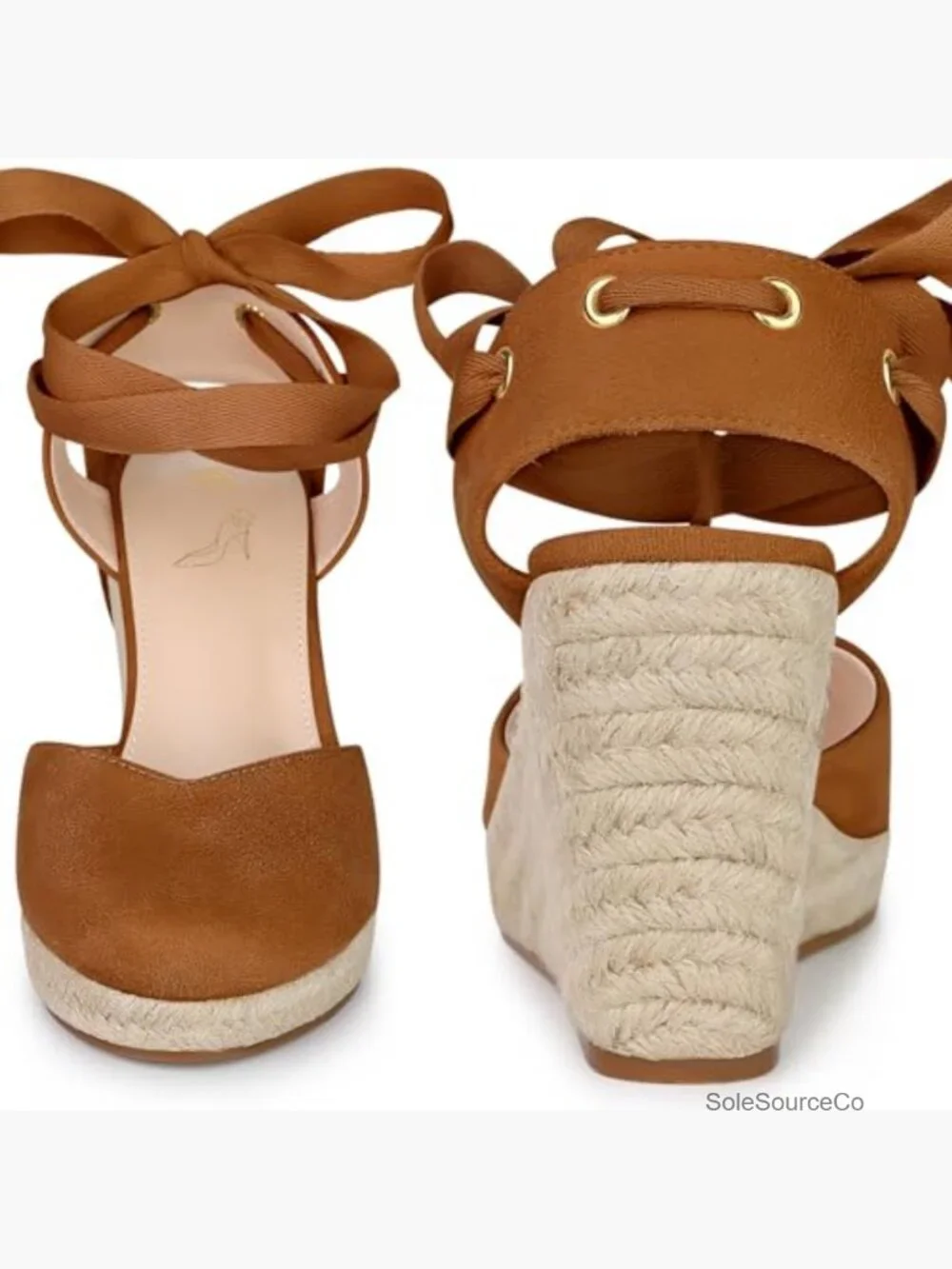 Espadrille Platform Wedge Heel Lace Up Sandals Women's Size